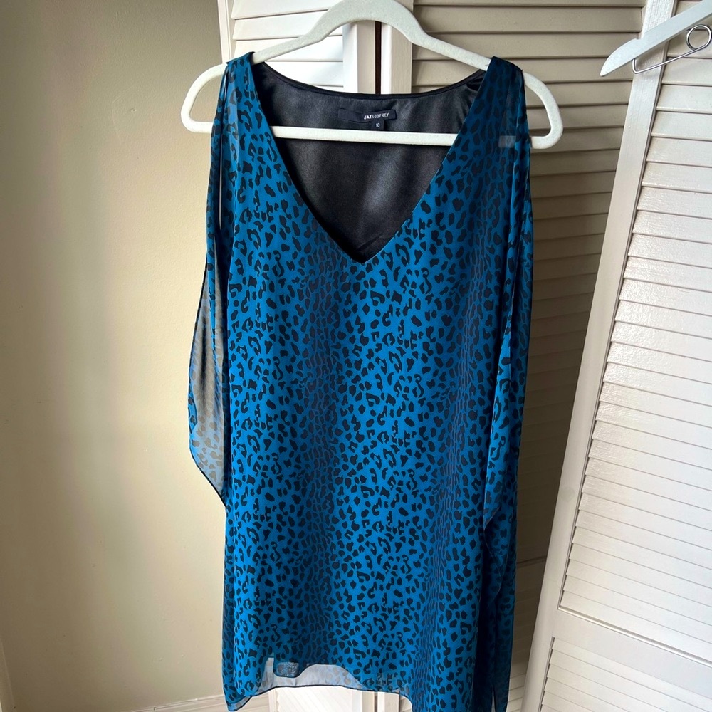 Jay Godfrey stastny leopard print kimono dress. Excellent condition. Size 10